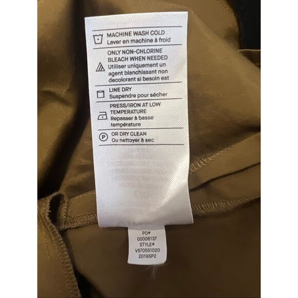 Vince Women's Gold High Waisted Velvet Cotton Pull On Maxi Skirt Size Large NWOT - Picture 10 of 12